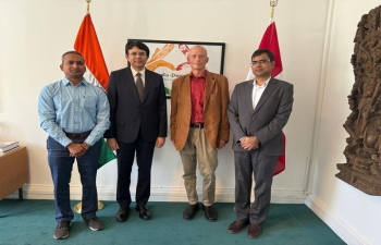 Mr Vedvyas V., CEO of Suncharge met Ambassador Manish Prabhat