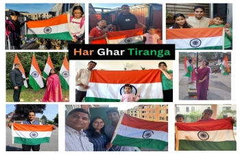 Flying tricolors of India for HarGharTiranga campaign