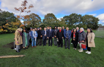 Planting a sapling in Tårnby Municipality